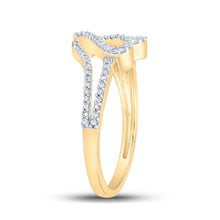 Load image into Gallery viewer, 10kt Yellow Gold Baguette Diamond Heart Ring: A Captivating Symbol of Love and Elegance - Splendid Jewellery