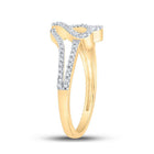 10kt Yellow Gold Baguette Diamond Heart Ring: A Captivating Symbol of Love and Elegance - Splendid Jewellery