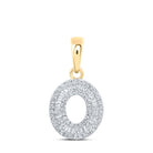 10kt Yellow Gold Baguette Diamond Initial Pendant - Personalized Elegance - Splendid Jewellery
