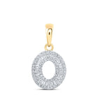 10kt Yellow Gold Baguette Diamond Initial Pendant - Personalized Elegance - Splendid Jewellery
