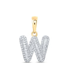 10kt Yellow Gold Baguette Diamond Initial Pendant - Personalized Elegance - Splendid Jewellery