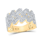 10kt Yellow Gold Baguette Diamond Link Band Ring - 1 Cttw - Splendid Jewellery