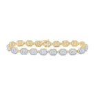 10kt Yellow Gold Baguette Diamond Link Bracelet - 4 - 1/2 Cttw - Splendid Jewellery - Splendid Jewellery