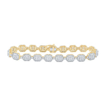 Load image into Gallery viewer, 10kt Yellow Gold Baguette Diamond Link Bracelet - 4 - 1/2 Cttw - Splendid Jewellery - Splendid Jewellery