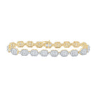 10kt Yellow Gold Baguette Diamond Link Bracelet - 4 - 1/2 Cttw - Splendid Jewellery - Splendid Jewellery