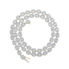 10kt Yellow Gold Baguette Diamond Link Chain Necklace - 12 Cttw - Splendid Jewellery