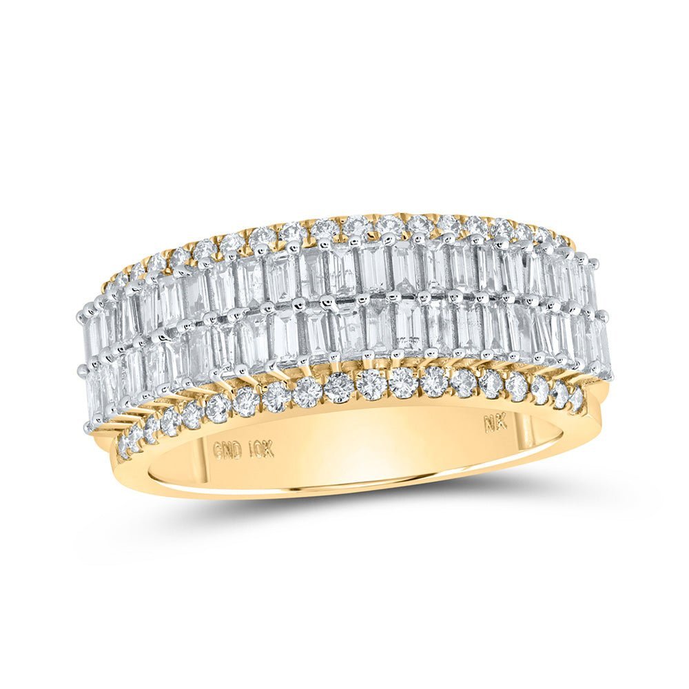 10kt Yellow Gold Baguette Diamond Men's Band Ring - 1 - 1/3 Cttw | Splendid Jewellery - Splendid Jewellery
