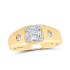 10kt Yellow Gold Baguette Diamond Men's Band Ring - 3/8 Cttw | Splendid Jewellery - Splendid Jewellery