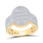 10kt Yellow Gold Baguette Diamond Oval Cluster Men's Ring - 1 Cttw Top view from the 10Kt Yellow Gold Mens Baguette Diamond Oval Cluster Ring 1 Cttwpin246815 collection by Splendid Jewellery