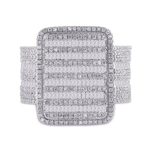 Load image into Gallery viewer, 10kt Yellow Gold Baguette Diamond Rectangle Cluster Ring - 1-7/8 Cttw Front view from the 10Kt Yellow Gold Mens Baguette Diamond Rectangle Cluster Ring 1 7 8 Cttwpin285415 collection by Splendid Jewellery