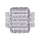 10kt Yellow Gold Baguette Diamond Rectangle Cluster Ring - 1-7/8 Cttw Front view from the 10Kt Yellow Gold Mens Baguette Diamond Rectangle Cluster Ring 1 7 8 Cttwpin285415 collection by Splendid Jewellery