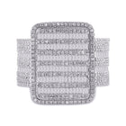 10kt Yellow Gold Baguette Diamond Rectangle Cluster Ring - 1 - 7/8 Cttw - Splendid Jewellery