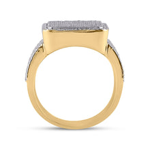 Load image into Gallery viewer, 10kt Yellow Gold Baguette Diamond Rectangle Cluster Ring - 1-7/8 Cttw Side 2 view from the 10Kt Yellow Gold Mens Baguette Diamond Rectangle Cluster Ring 1 7 8 Cttwpin285415 collection by Splendid Jewellery