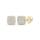 10kt Yellow Gold Baguette Diamond Square Earrings - 1/2 Cttw | Exquisite Men's Jewelry - Splendid Jewellery