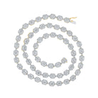 10kt Yellow Gold Baguette Diamond Square Link Chain Necklace - 10 Cttw | Splendid Jewellery - Splendid Jewellery