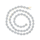10kt Yellow Gold Baguette Diamond Square Link Chain Necklace - 10 Cttw | Splendid Jewellery - Splendid Jewellery