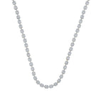 10kt Yellow Gold Baguette Diamond Square Link Chain Necklace - 9 Cttw - Splendid Jewellery
