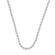 Load image into Gallery viewer, 10kt Yellow Gold Baguette Diamond Square Link Chain Necklace - 9 Cttw - Splendid Jewellery