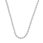 10kt Yellow Gold Baguette Diamond Square Link Chain Necklace - 9 Cttw - Splendid Jewellery