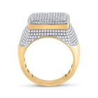 10kt Yellow Gold Baguette Diamond Square Ring - 2 Cttw Side view from the 10Kt Yellow Gold Mens Baguette Diamond Square Ring 2 Cttwpin288084 collection by Splendid Jewellery