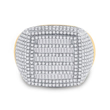 Load image into Gallery viewer, 10kt Yellow Gold Baguette Diamond Square Ring - 2 Cttw Front view from the 10Kt Yellow Gold Mens Baguette Diamond Square Ring 2 Cttwpin288084 collection by Splendid Jewellery