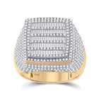 10kt Yellow Gold Baguette Diamond Square Ring - 2 Cttw Top view from the 10Kt Yellow Gold Mens Baguette Diamond Square Ring 2 Cttwpin288084 collection by Splendid Jewellery