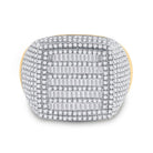 10kt Yellow Gold Baguette Diamond Square Ring - 2 Cttw - Splendid Jewellery