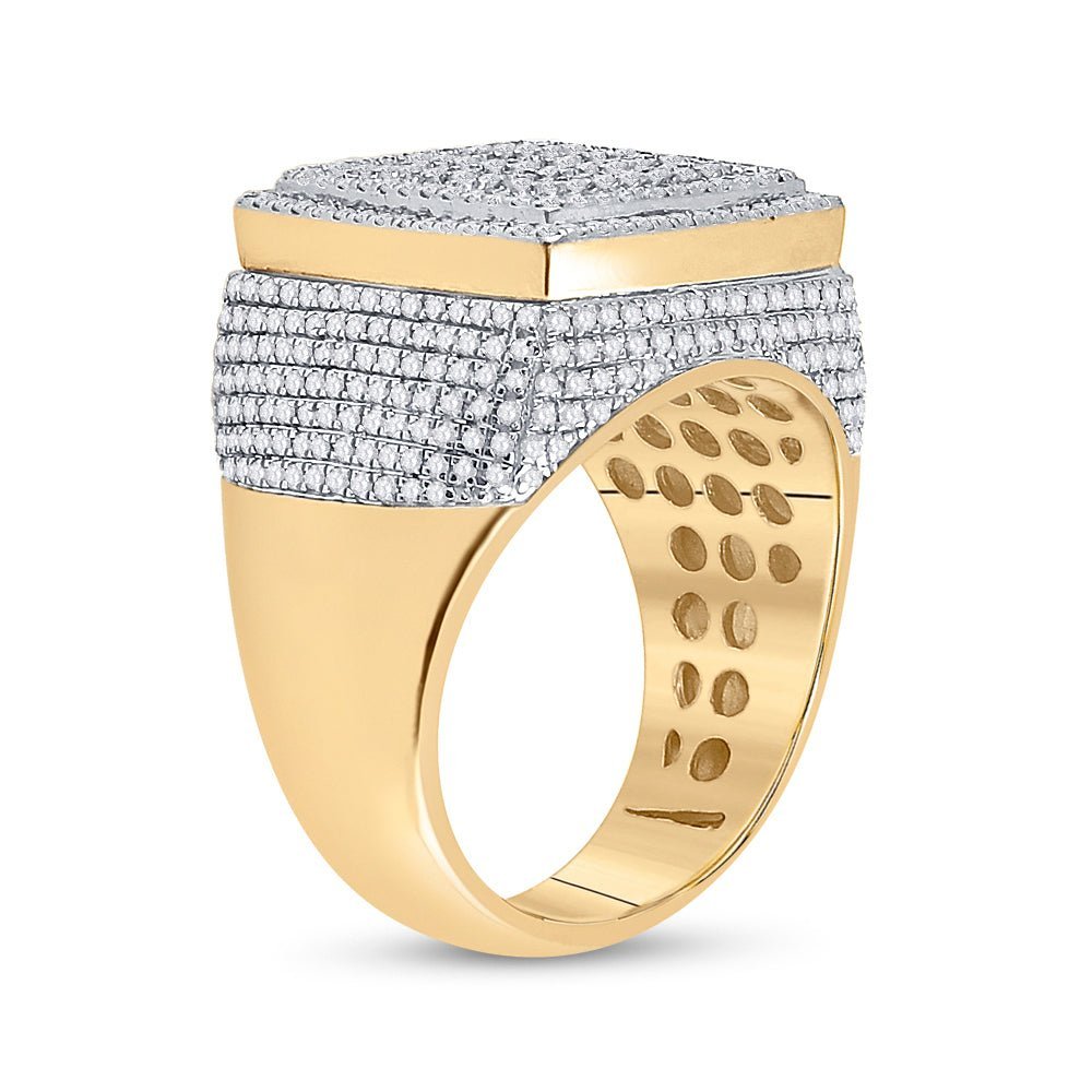 10kt Yellow Gold Baguette Diamond Square Ring - 2 Cttw - Splendid Jewellery