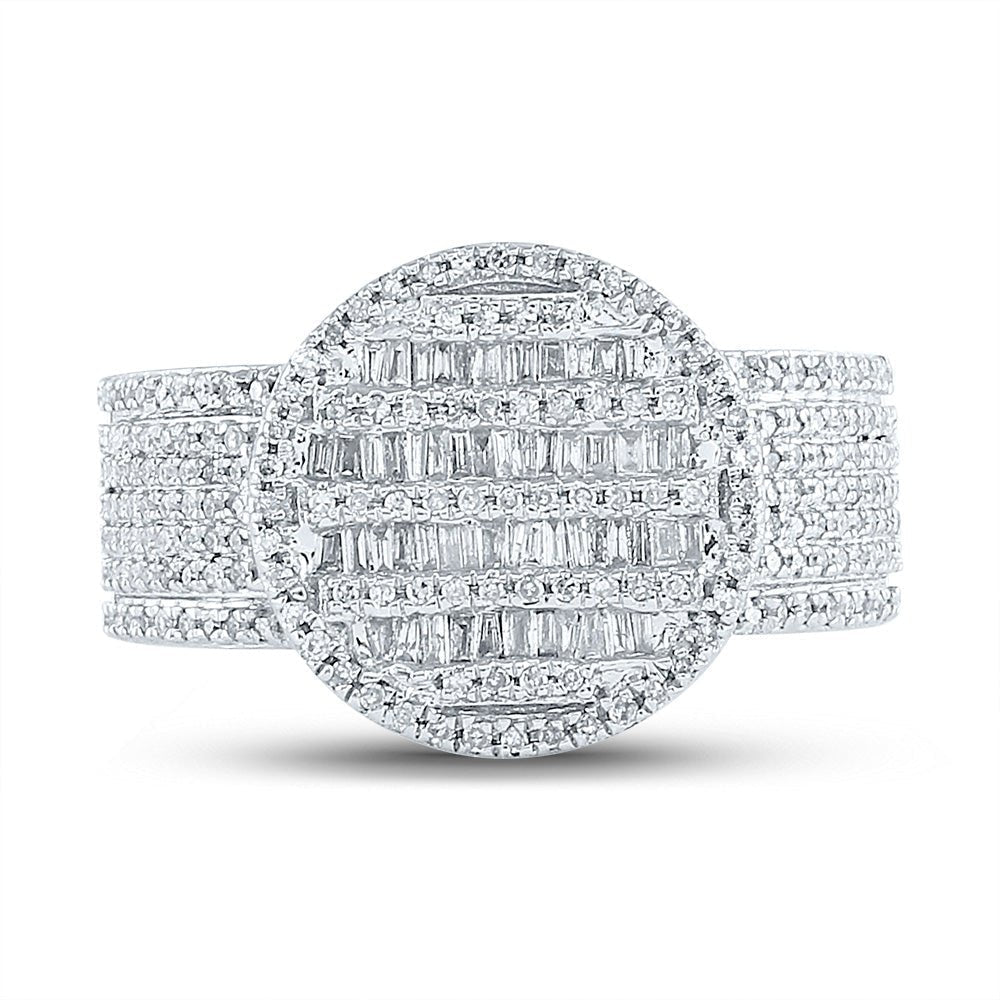10kt Yellow Gold Baguette Diamond Statement Cluster Ring for Men - 1 Cttw | Splendid Jewellery - Splendid Jewellery