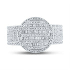 10kt Yellow Gold Baguette Diamond Statement Cluster Ring for Men - 1 Cttw | Splendid Jewellery - Splendid Jewellery