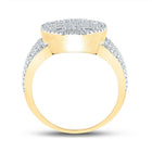10kt Yellow Gold Baguette Diamond Statement Cluster Ring for Men - 1 Cttw | Splendid Jewellery - Splendid Jewellery