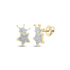 10kt Yellow Gold Crown Star Diamond Earrings: A Touch of Elegance and Glamour - Splendid Jewellery