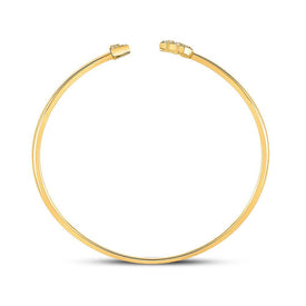 10kt Yellow Gold Diamond Arrow Bangle Bracelet - A Dazzling Delight - Splendid Jewellery