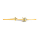 10kt Yellow Gold Diamond Arrow Bangle Bracelet - A Dazzling Delight - Splendid Jewellery