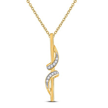 Load image into Gallery viewer, 10kt Yellow Gold Diamond Bar Pendant - Timeless Elegance and Dazzling Brilliance - Splendid Jewellery