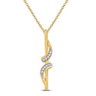10kt Yellow Gold Diamond Bar Pendant - Timeless Elegance and Dazzling Brilliance - Splendid Jewellery