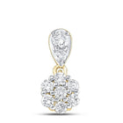 10kt Yellow Gold Diamond Blossom Pendant | Splendid Jewellery - Splendid Jewellery