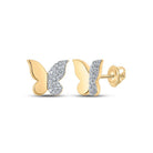 10kt Yellow Gold Diamond Butterfly Earrings: A Whimsical Touch of Elegance - Splendid Jewellery
