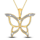 10kt Yellow Gold Diamond Butterfly Pendant: A Mesmerizing Flight of Elegance - Splendid Jewellery
