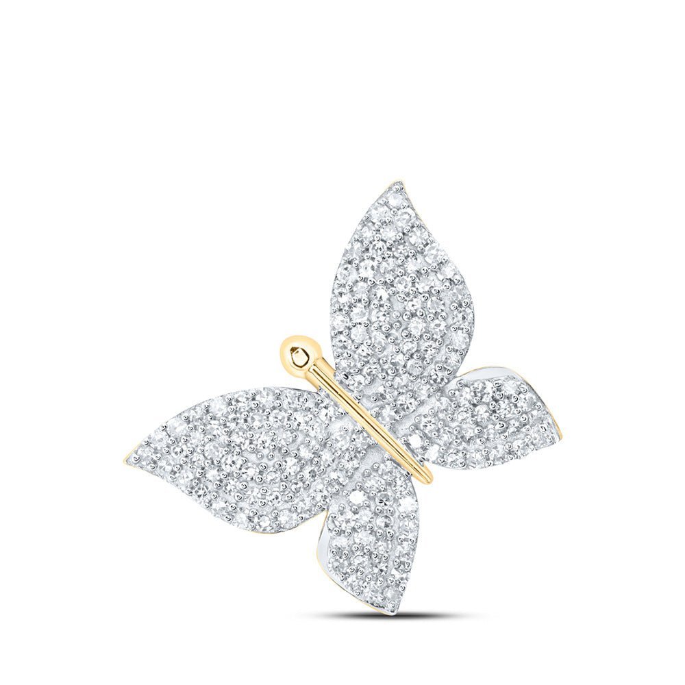 10kt Yellow Gold Diamond Butterfly Pendant | Nature's Brilliance Pendant - Splendid Jewellery