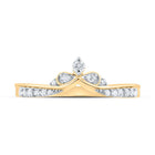 10kt Yellow Gold Diamond Chevron Band Ring: A Mesmerizing Display of Elegance product Top View from Splendid Jewellery