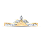 10kt Yellow Gold Diamond Chevron Band Ring: A Mesmerizing Display of Elegance - Splendid Jewellery