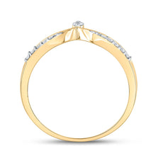 Load image into Gallery viewer, 10kt Yellow Gold Diamond Chevron Band Ring: A Mesmerizing Display of Elegance product Side View from Splendid Jewellery