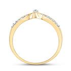 10kt Yellow Gold Diamond Chevron Band Ring: A Mesmerizing Display of Elegance product Side View from Splendid Jewellery