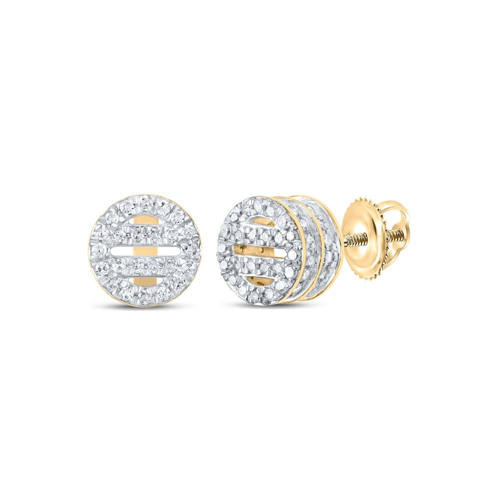10kt Yellow Gold Diamond Circle Earrings: A Timeless Sparkle - Splendid Jewellery