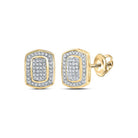 10kt Yellow Gold Diamond Cluster Earrings: Timeless Elegance and Sparkling Sophistication - Splendid Jewellery