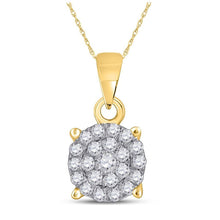Load image into Gallery viewer, 10kt Yellow Gold Diamond Cluster Pendant: A Mesmerizing Masterpiece of Elegance and Romance - Splendid Jewellery