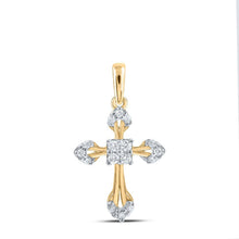 Load image into Gallery viewer, 10kt Yellow Gold Diamond Cross Pendant: A Radiant Symbol of Elegance and Faith - Splendid Jewellery