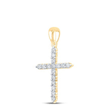 Load image into Gallery viewer, 10kt Yellow Gold Diamond Cross Pendant - A Radiant Symbol of Faith and Elegance - Splendid Jewellery