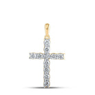10kt Yellow Gold Diamond Cross Pendant | Captivating Elegance and Spiritual Beauty - Splendid Jewellery